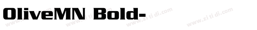 OliveMN Bold字体转换
